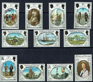 Фалкленды, Парусники, Военная Униформа, 1983, 11 марок